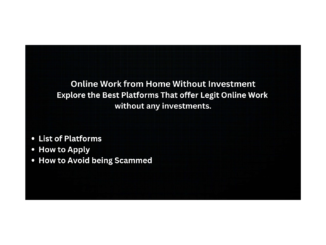 Online Work from Home Without Investment